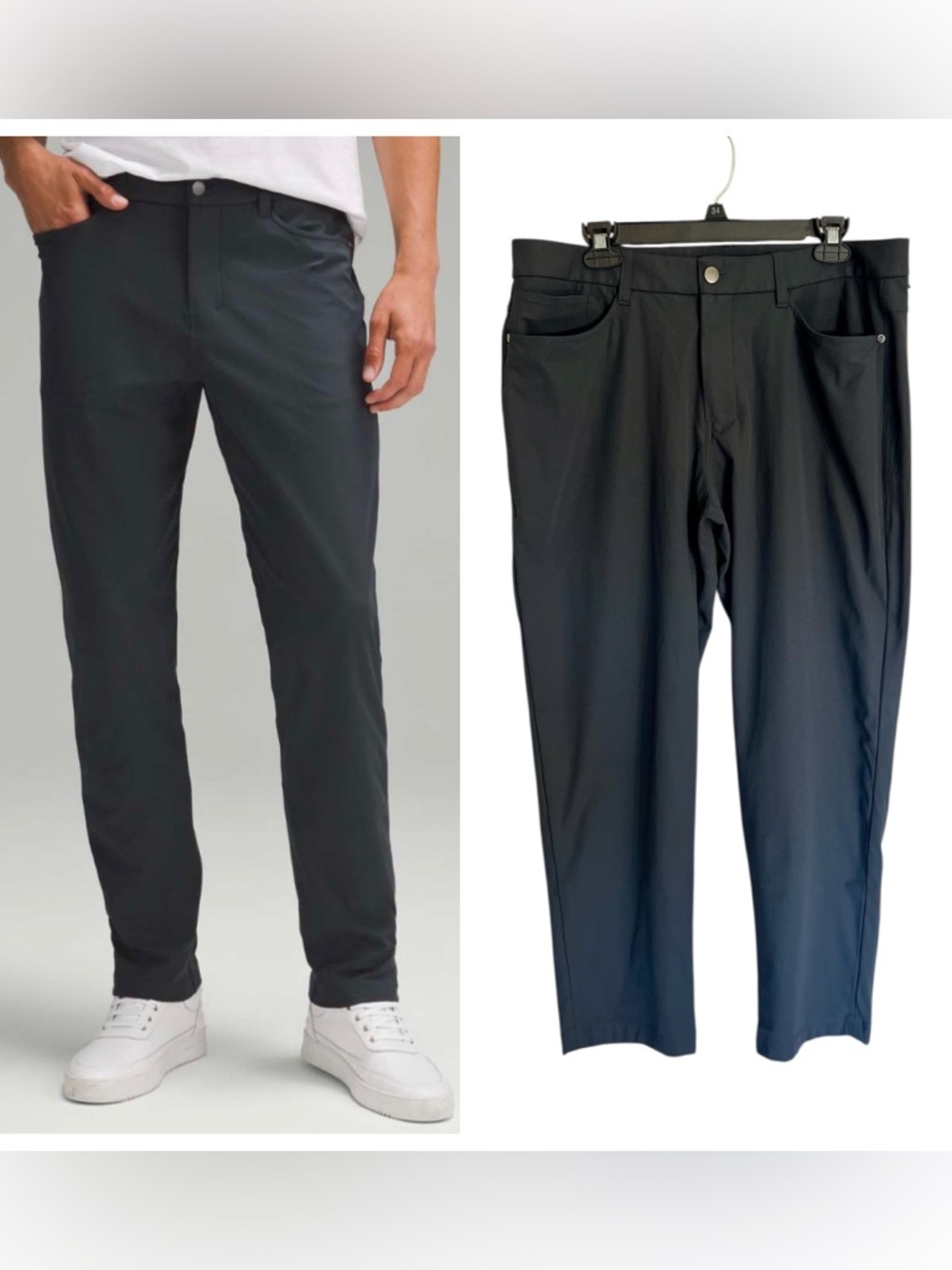 Lululemon ABC Classic Fit pants 30” obsidian 35 waist 5 pocket casual outdoor